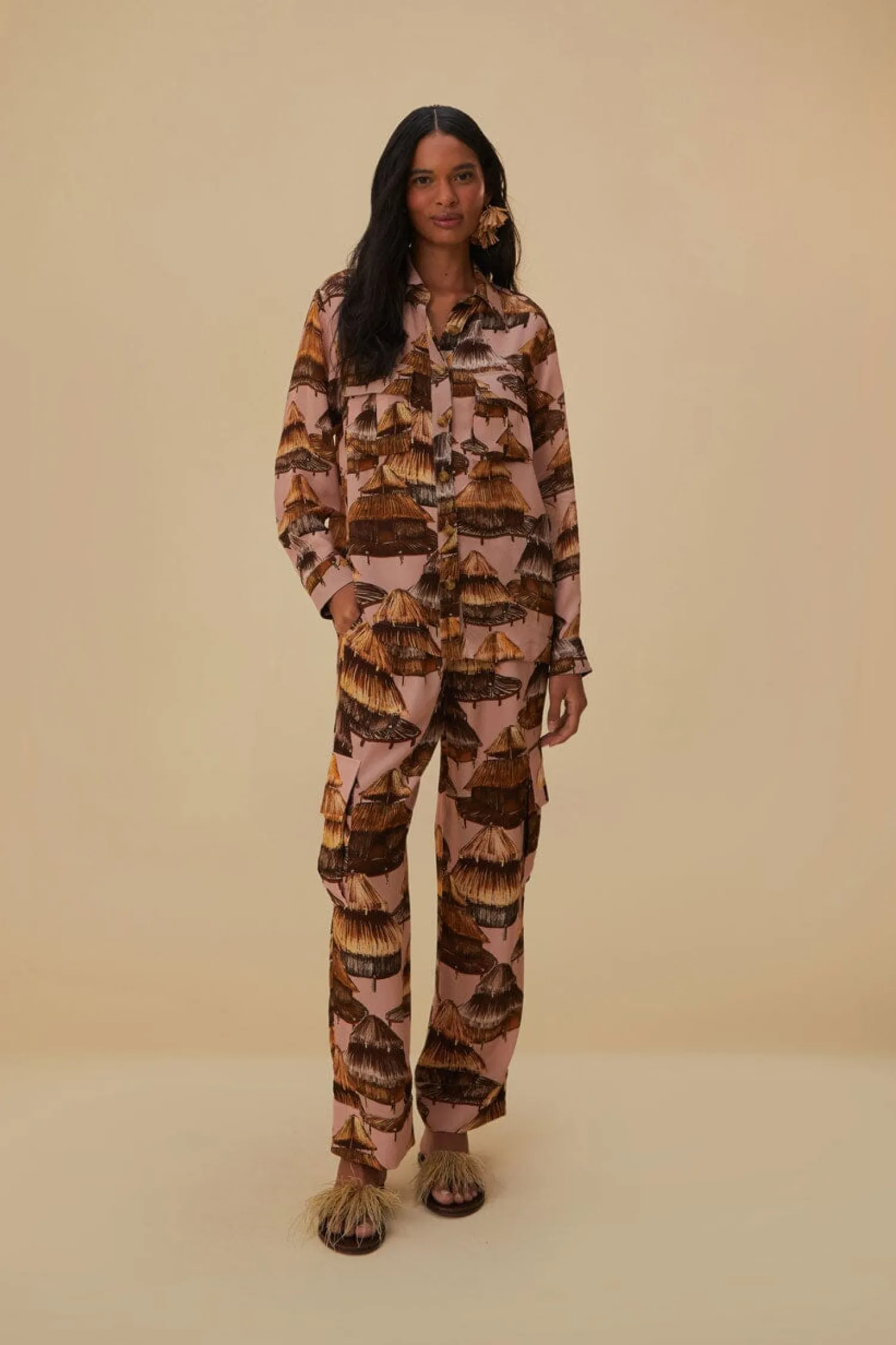 FARM Rio SHUHU BEIGE CARGO PANTS