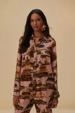 FARM Rio SHUHU BEIGE CARGO SHIRT