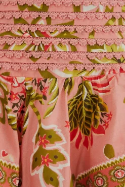 FARM Rio  SOFT PINK AURA FLORAL MINI SKIRT