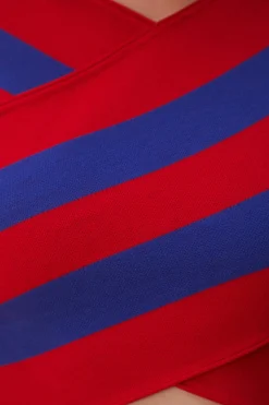 FARM Rio  STRIPES WRAP KNIT SWEATER