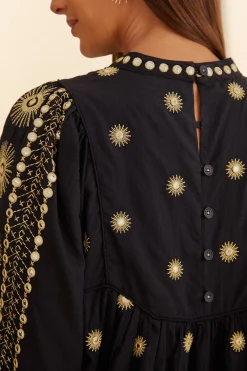 FARM Rio  SUN EMBROIDERED BLOUSE
