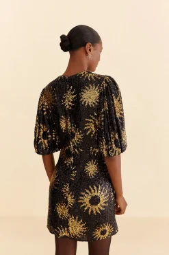 FARM Rio SUNNY MOOD SEQUIN MINI DRESS