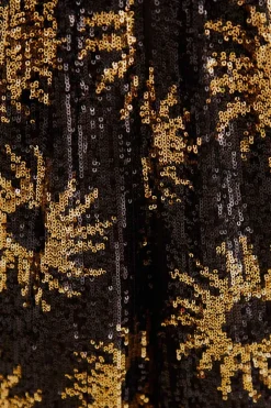 FARM Rio  SUNNY MOOD SEQUIN V NECK JUMPSUIT