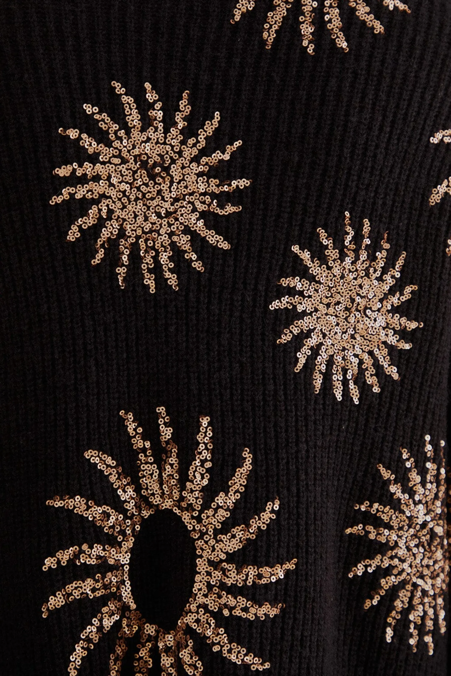 FARM Rio SUN SEQUIN EMBROIDERED KNIT CARDIGAN