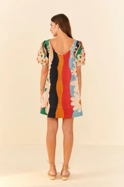 FARM Rio  SUPER FUN DAISY ORGANIC COTTON MINI DRESS