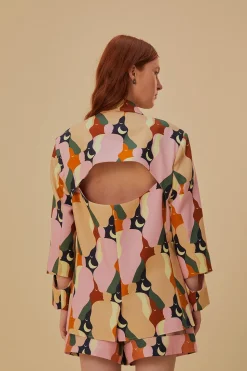 FARM Rio THE KISS MULTICOLOR CUT OUT BLAZER