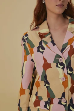 FARM Rio THE KISS MULTICOLOR CUT OUT BLAZER