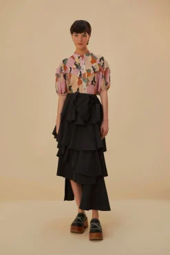 FARM Rio THE KISS MULTICOLOR SHORT SLEEVE BLOUSE