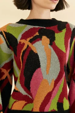 FARM Rio  THE MULTICOLOR DANCE KNIT SWEATER