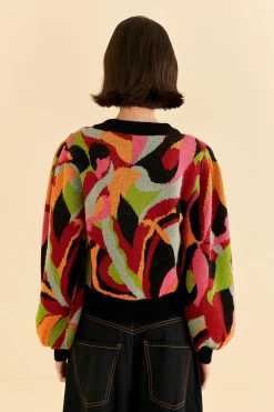 FARM Rio  THE MULTICOLOR DANCE KNIT SWEATER