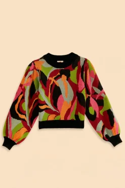 FARM Rio  THE MULTICOLOR DANCE KNIT SWEATER