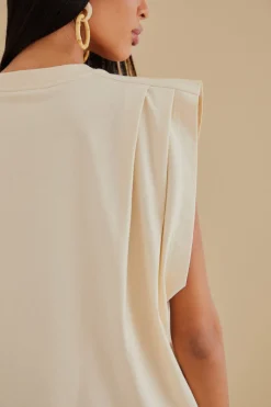 FARM Rio THE TROPICS PLEAT ORGANIC COTTON T-SHIRT