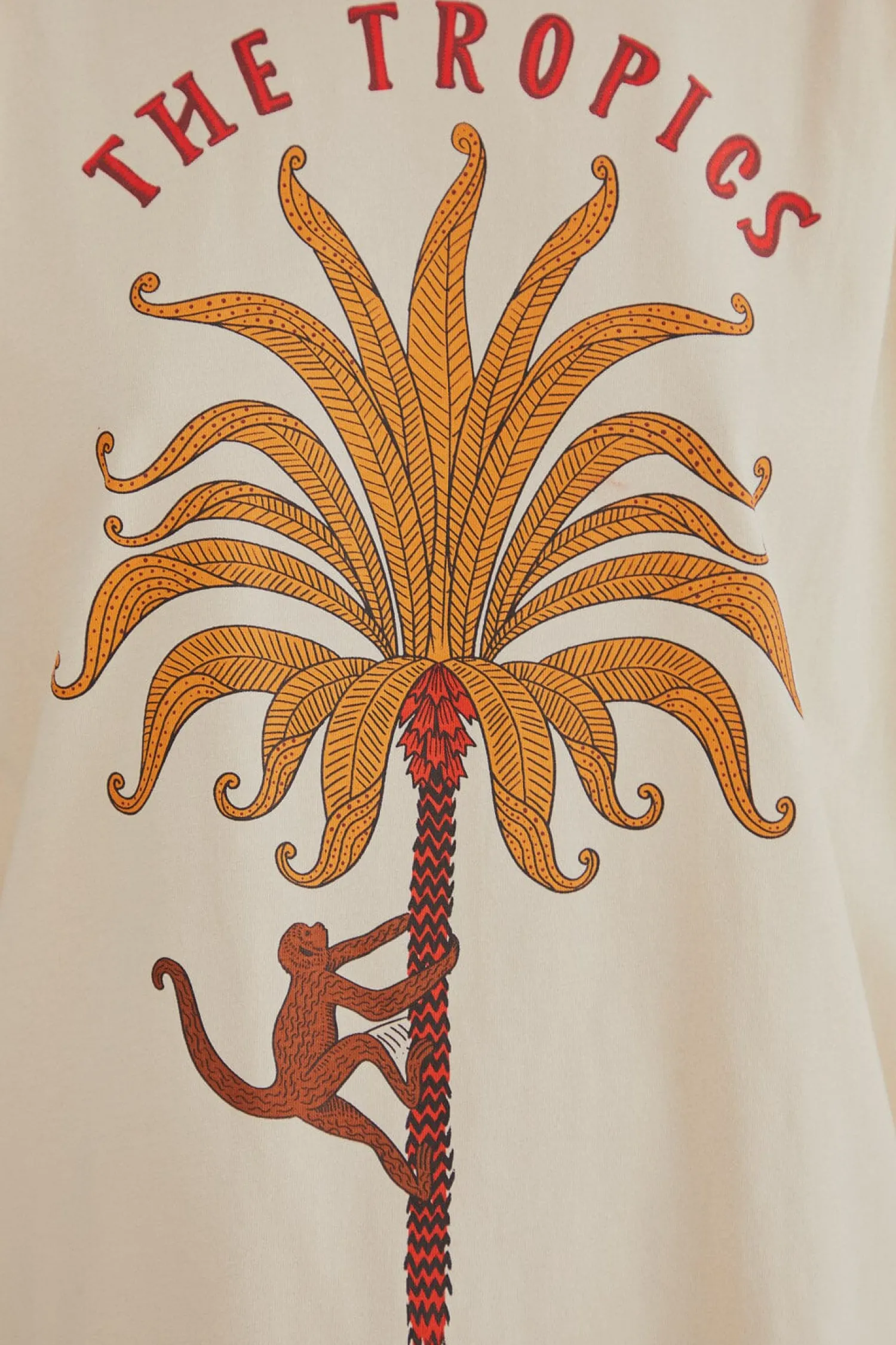 FARM Rio THE TROPICS PLEAT ORGANIC COTTON T-SHIRT