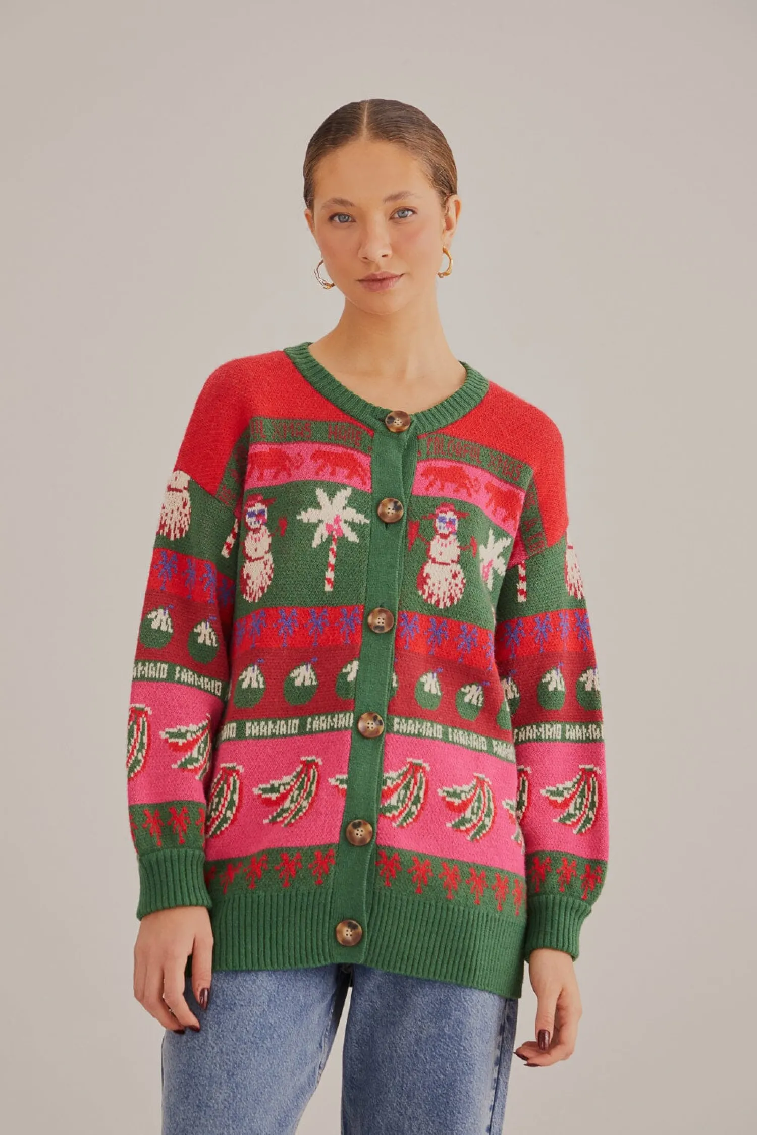 FARM Rio TROPICAL CHRISTMAS AINIKA CARDIGAN