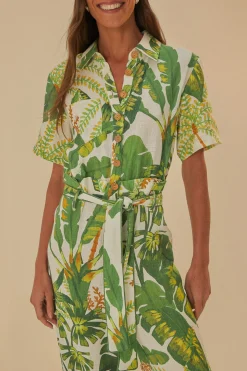 FARM Rio  TROPICAL FOREST OFF-WHITE JUMPSUIT