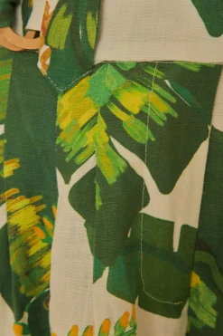 FARM Rio  TROPICAL FOREST OFF-WHITE PANTS