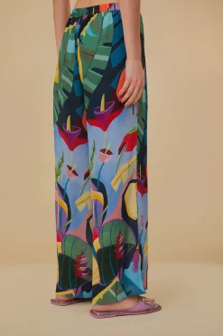 FARM Rio  TROPICAL SCENARIO MULTICOLOR PANTS