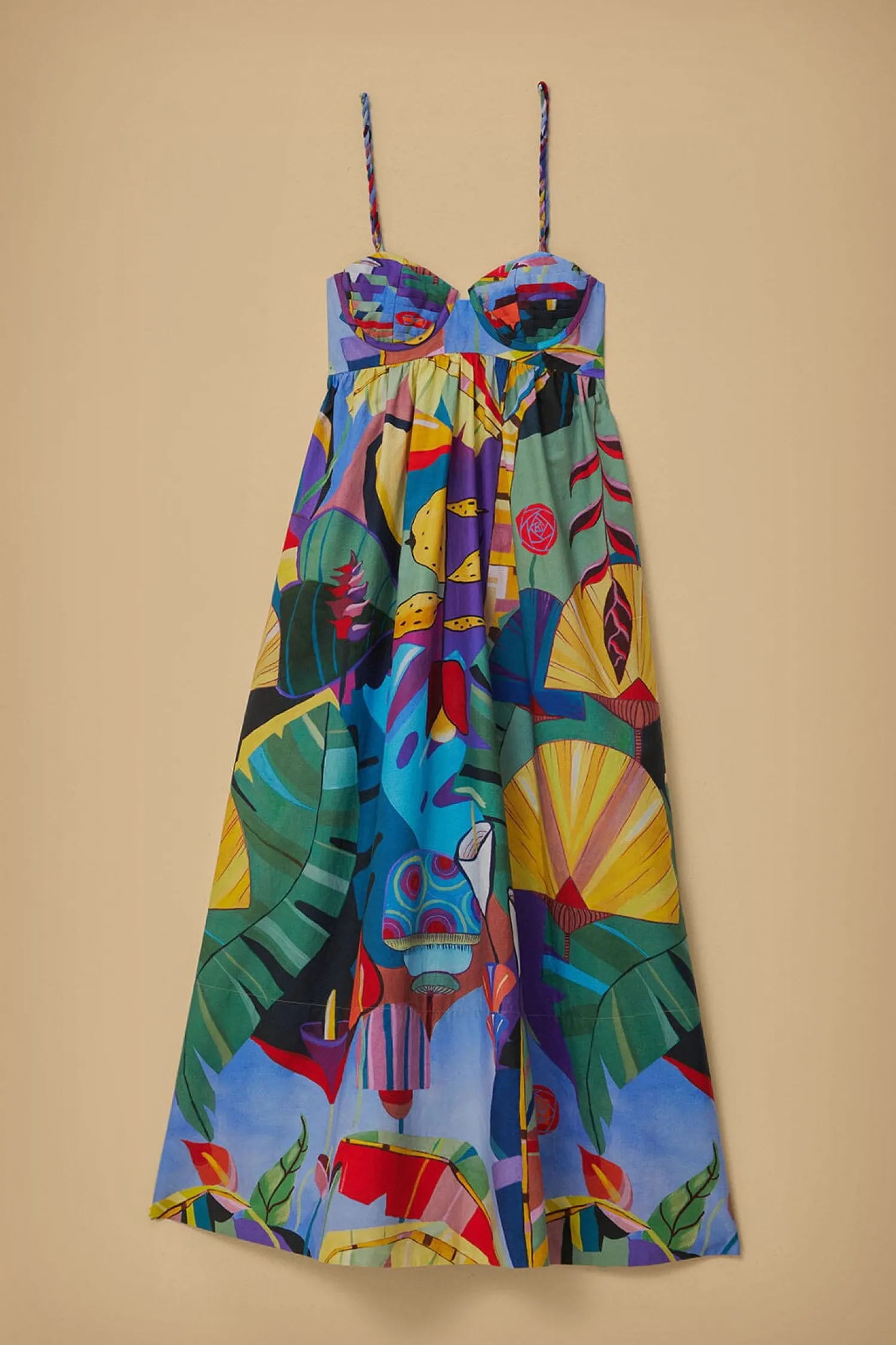 FARM Rio TROPICAL SCENARIO SLEEVELESS MAXI DRESS