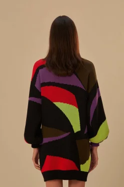 FARM Rio  TUCANO KAMBO KNIT SWEATERDRESS