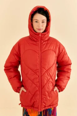 FARM Rio  VINTAGE WAVE REVERSIBLE PUFFER JACKET