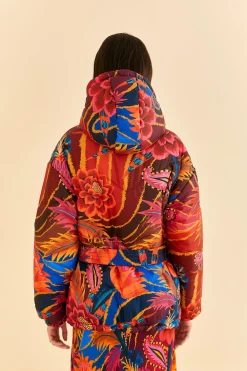 FARM Rio  VINTAGE WAVE REVERSIBLE PUFFER JACKET