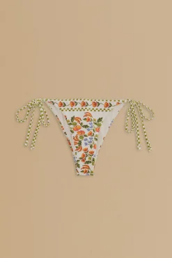 FARM Rio WHITE BANANA VITAMIN SIDE TIE BIKINI BOTTOM