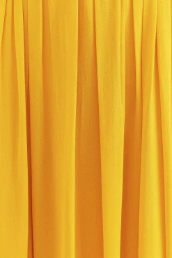 FARM Rio YELLOW SLEEVELESS MAXI DRESS WITH SUN BUCKLE